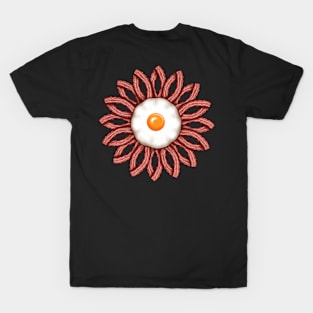 Bacon and eggs, flower creative art idea T-Shirt